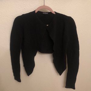 Black cropped cardigan